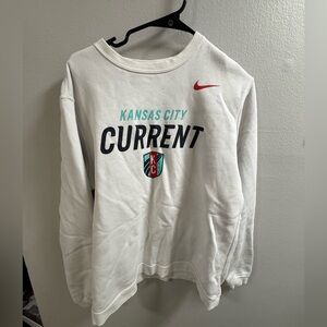 Nike White Kansas City Current Logo Crewneck Sweatshirt